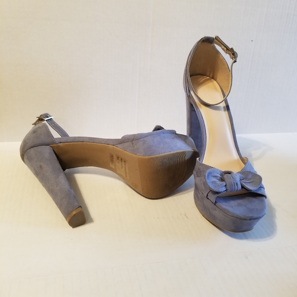 Y2K Charlotte Rouse Boho Jean Platform Heels SZ 10 - Picture 7 of 8